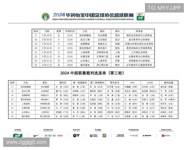中超联赛最新赛程安排及近期比赛时间表